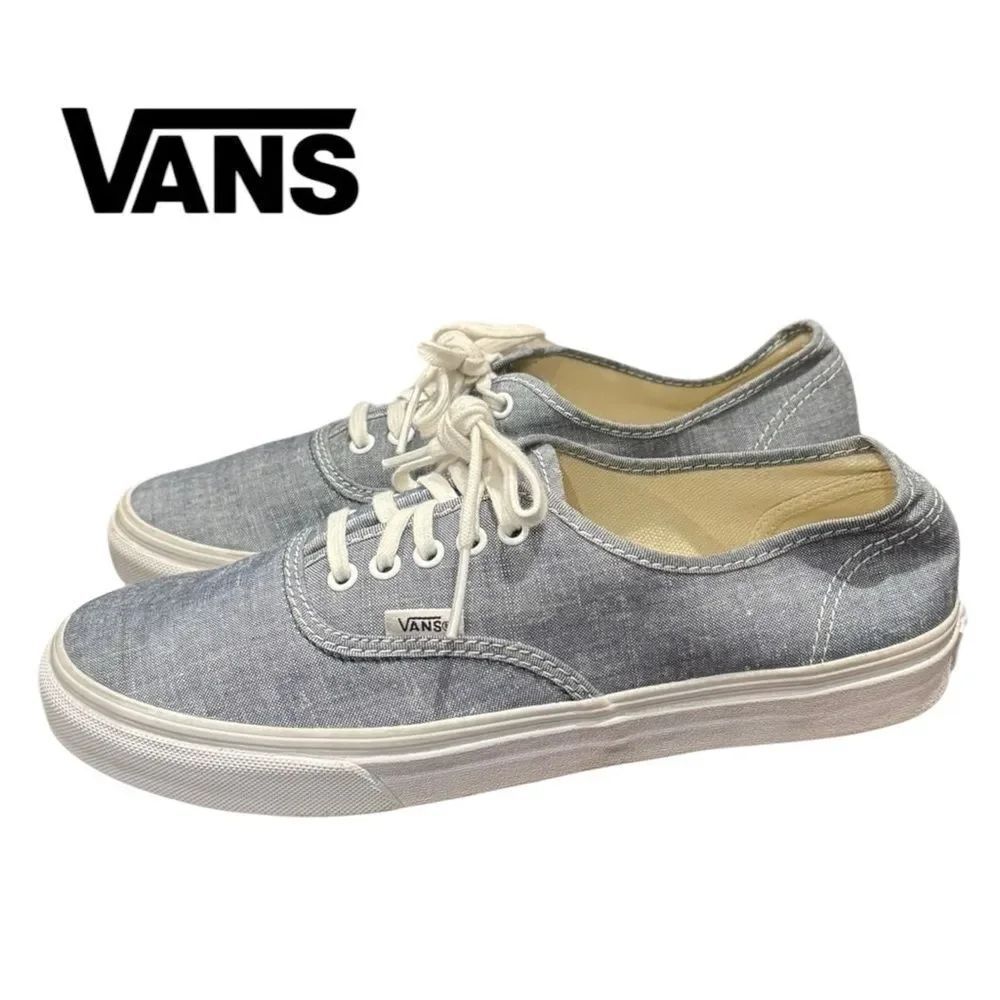 Vans Authentic Chambray Denim Women's Men's Lace-up Sneakers 9